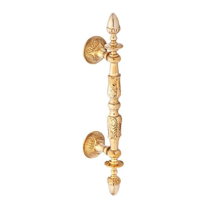 11 3/4 Inch (6 Inch C-C) Solid Brass French Empire Door Pull