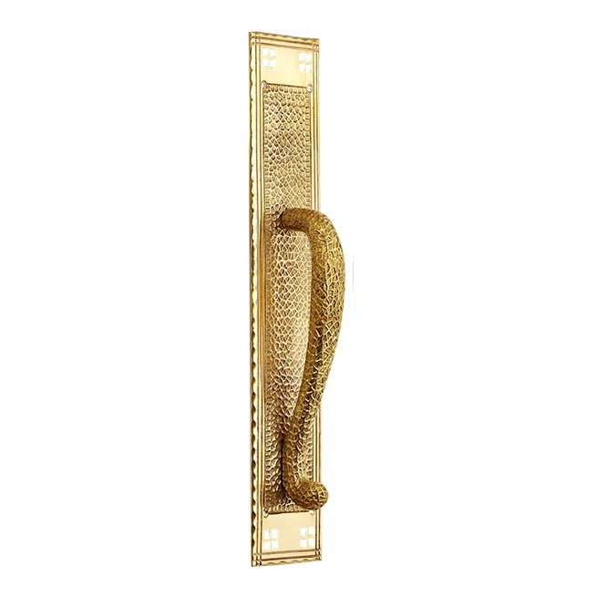 18 Inch Arts & Crafts Style Door Pull & Plate