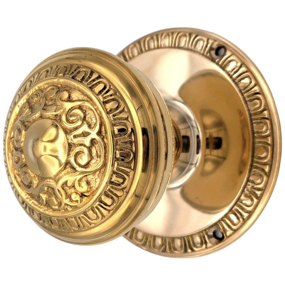 Egg & Dart Rosette Door Set with Egg & Dart Door Knobs (Several Finishes Available) COPPER MOUNTAIN HARDWARE