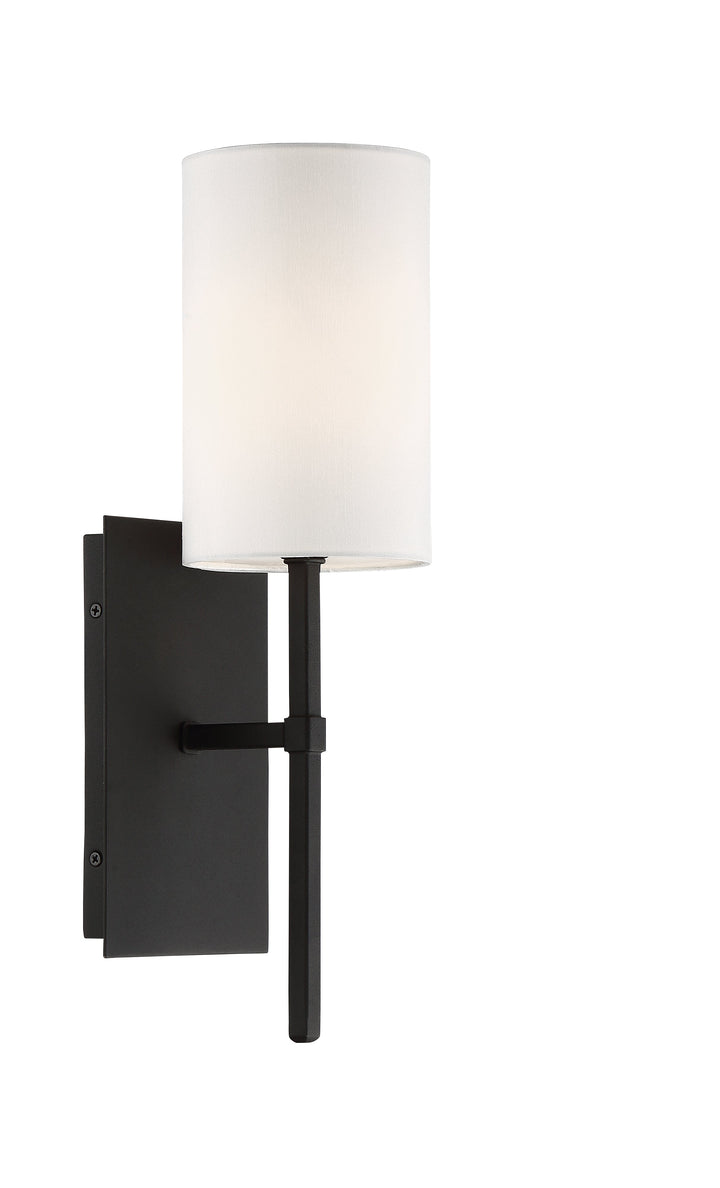 Veronica 1 Light Black Forged Sconce Crystorama