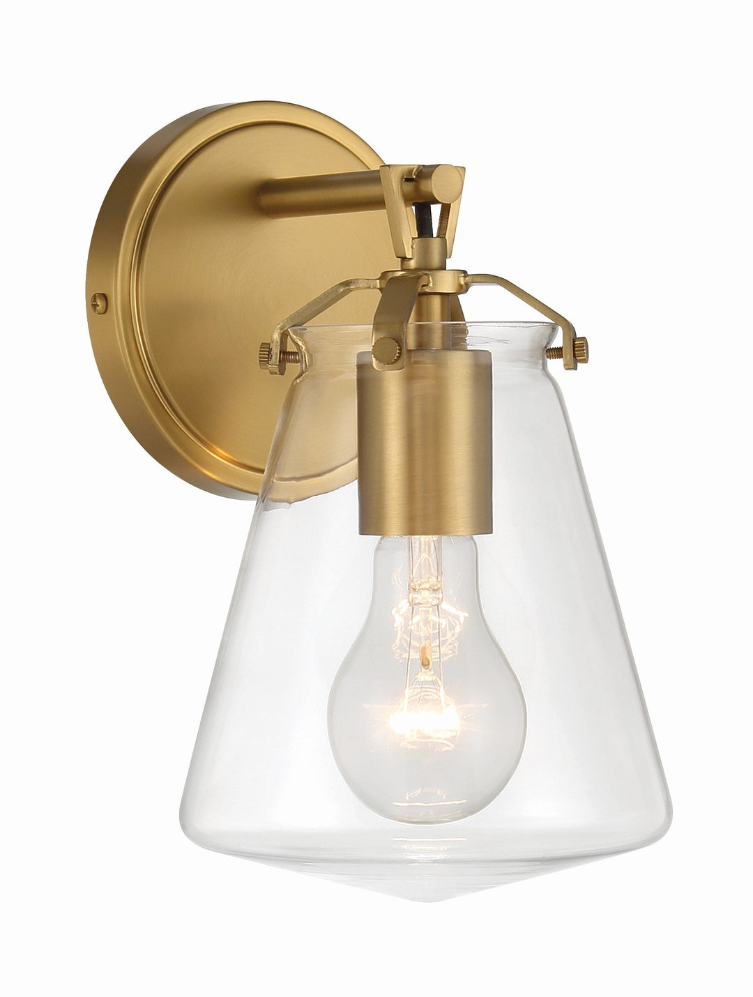 Voss 1 Light Luxe Gold Sconce Crystorama