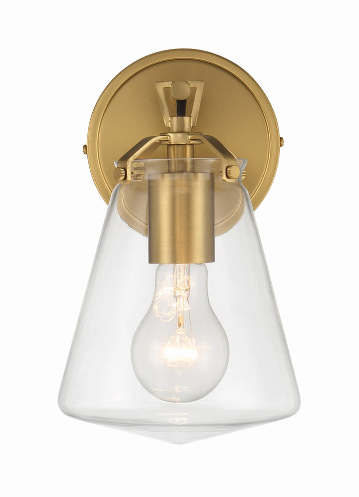 Voss 1 Light Luxe Gold Sconce Crystorama