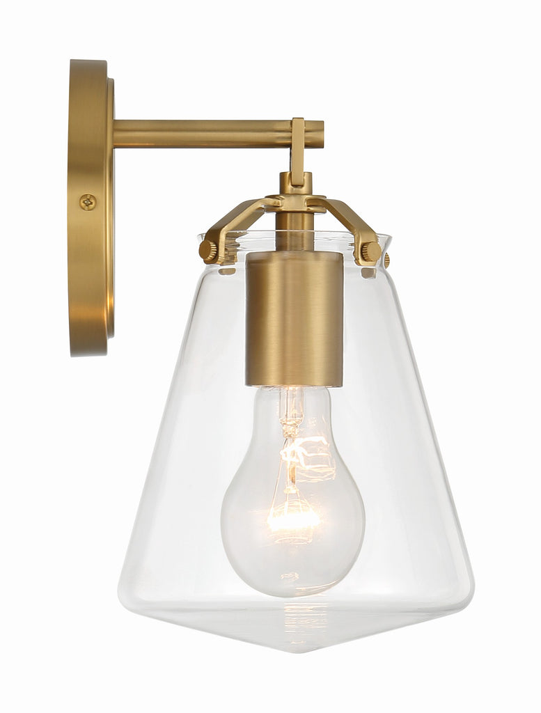 Voss 1 Light Luxe Gold Sconce Crystorama