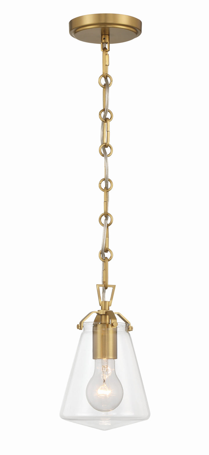 Voss 1 Light Luxe Gold Mini Pendant Crystorama