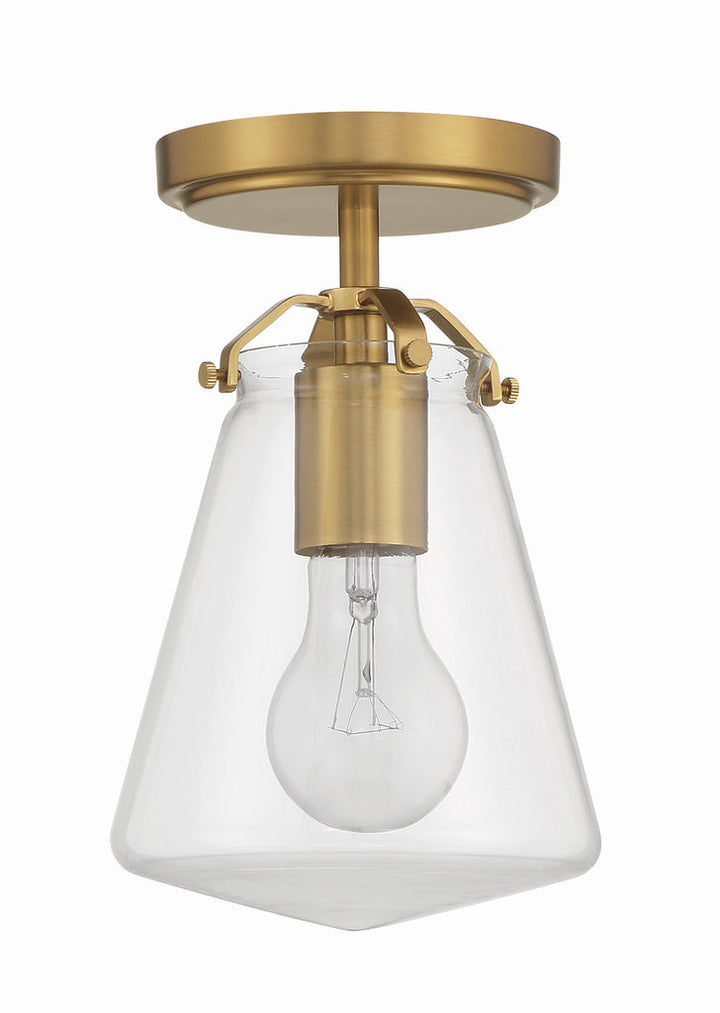 Crystorama Crystorama Voss 1 Light Luxe Gold Semi Flush Mount