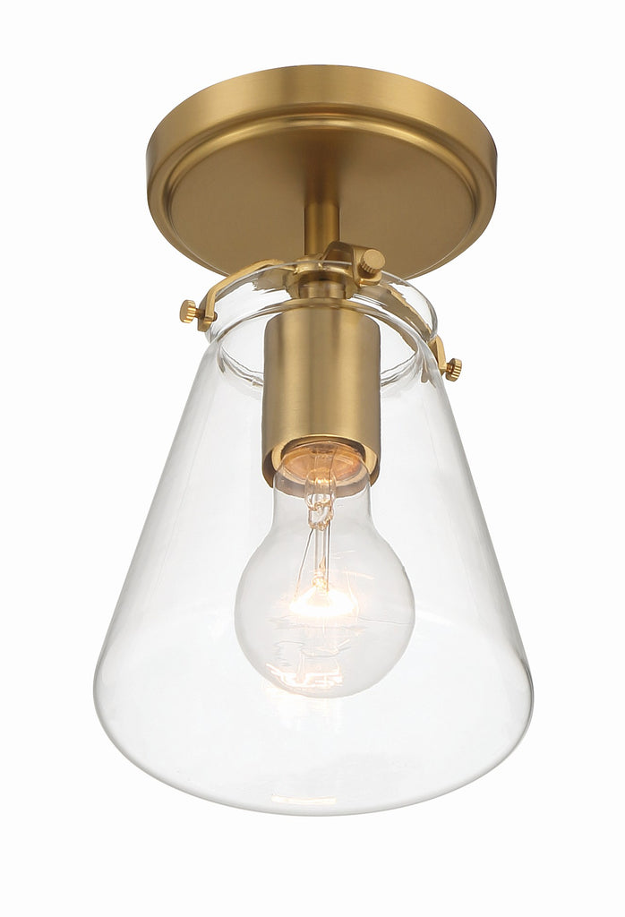 Crystorama Crystorama Voss 1 Light Luxe Gold Semi Flush Mount