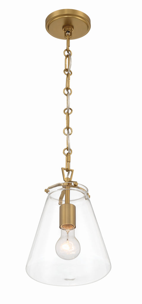 Voss 1 Light Luxe Gold Mini Pendant Crystorama