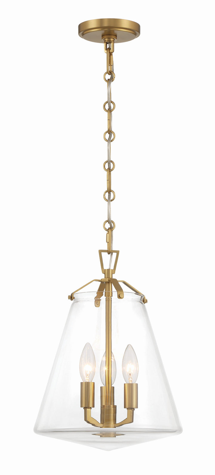 Voss 3 Light Luxe Gold Mini Chandelier Crystorama