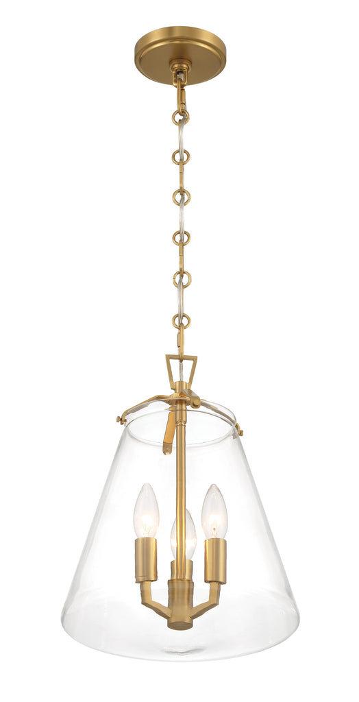 Voss 3 Light Luxe Gold Mini Chandelier Crystorama