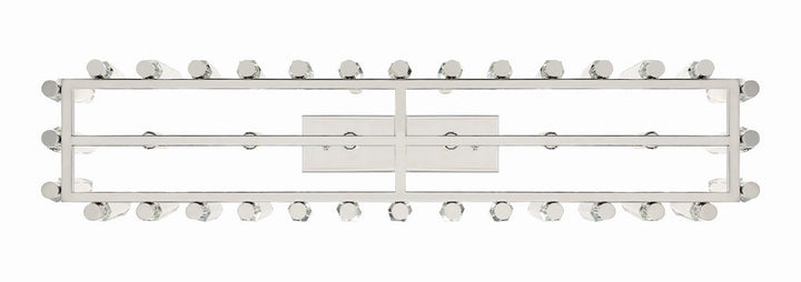 Watson 6 Light Polished Nickel Linear Chandelier Crystorama