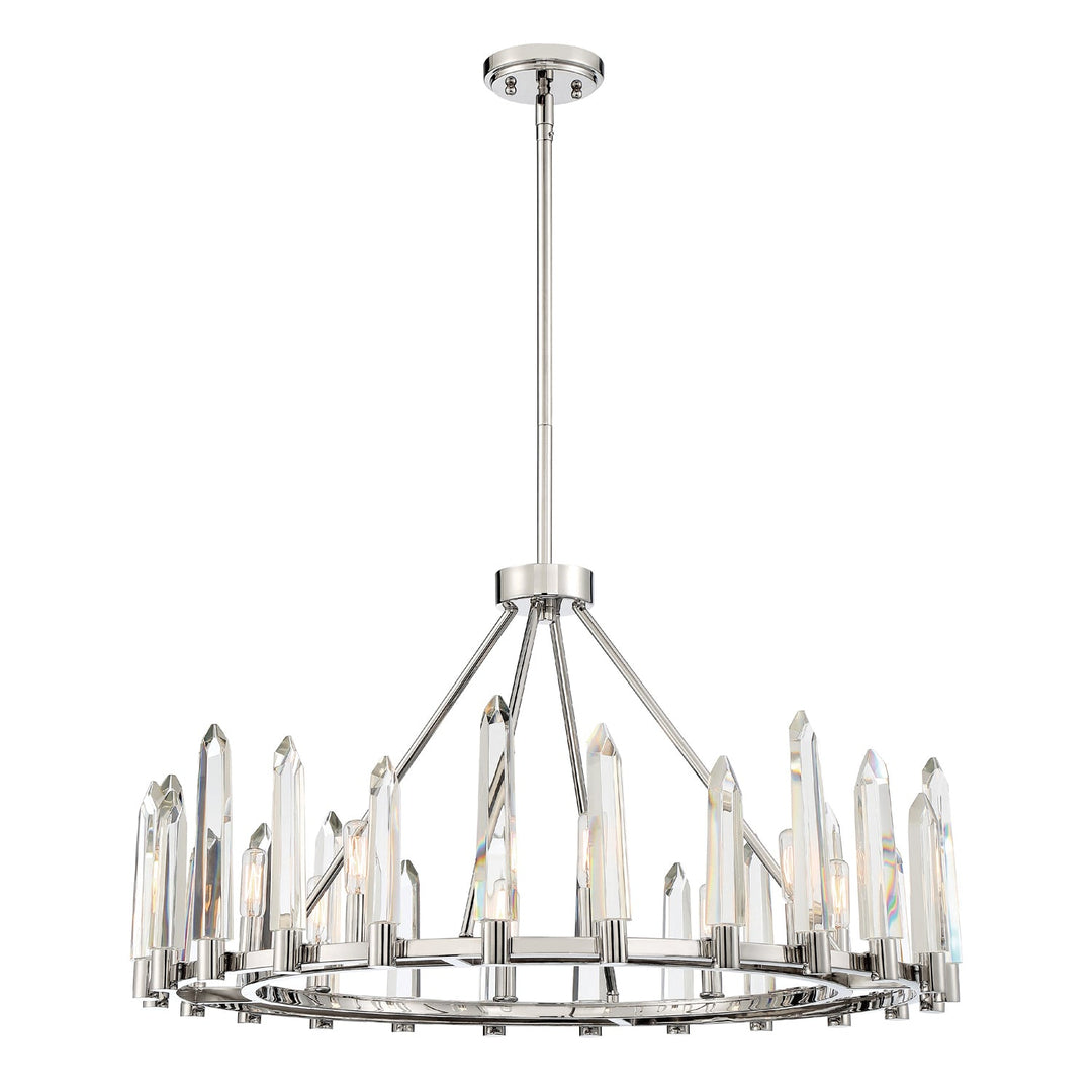 Watson 8 Light Polished Nickel Chandelier Crystorama