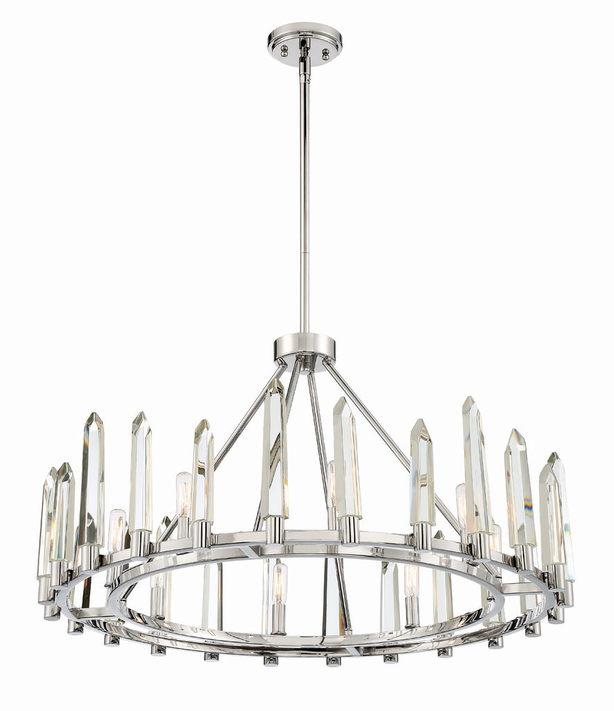 Watson 8 Light Polished Nickel Chandelier Crystorama