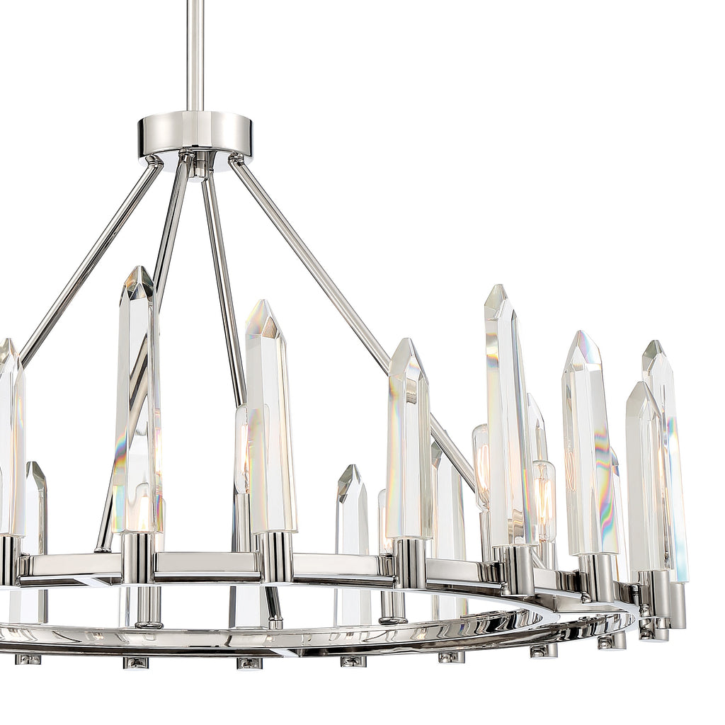 Watson 8 Light Polished Nickel Chandelier Crystorama