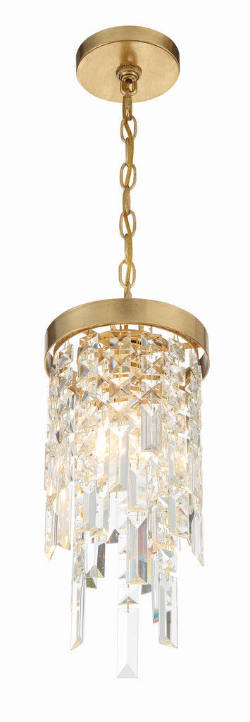 Winfield 1 Light Antique Gold Mini Pendant Crystorama