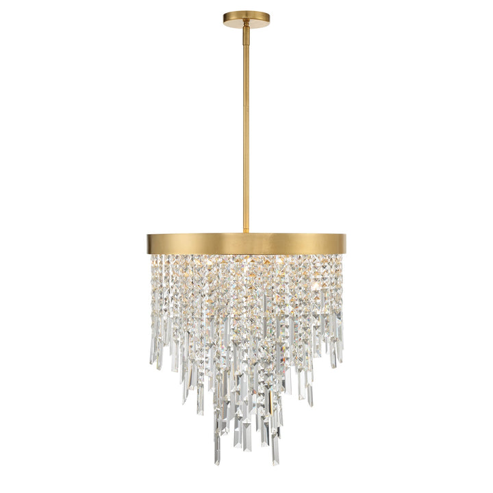 Winfield 5 Light Antique Gold Chandelier Crystorama