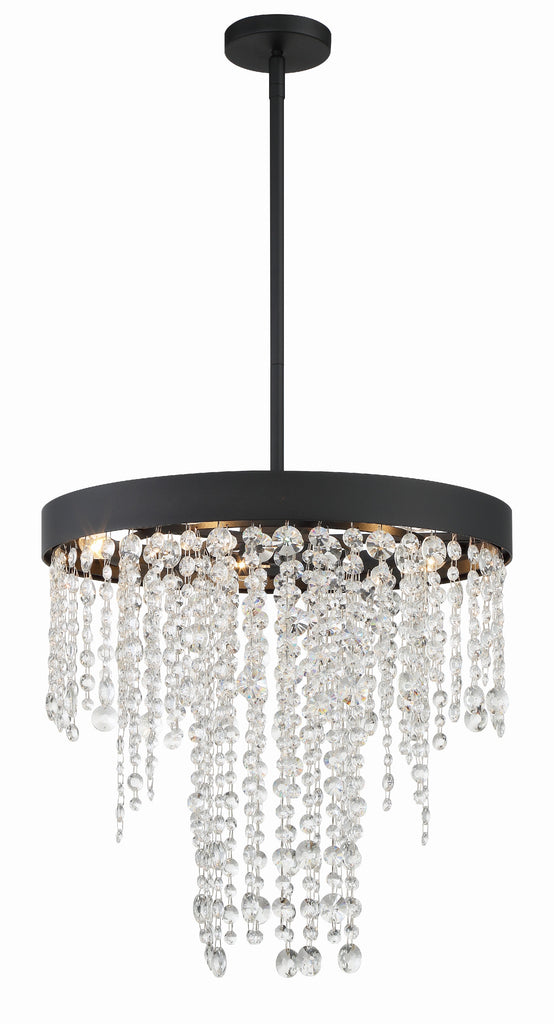 Winham 5 Light Black Forged Chandelier Crystorama