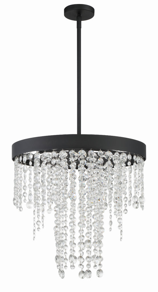 Winham 5 Light Black Forged Chandelier Crystorama