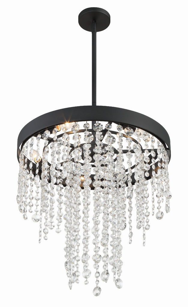 Winham 5 Light Black Forged Chandelier Crystorama