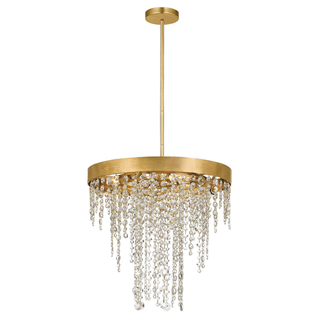 Winham 5 Light Antique Gold Crystal Chandelier Crystorama