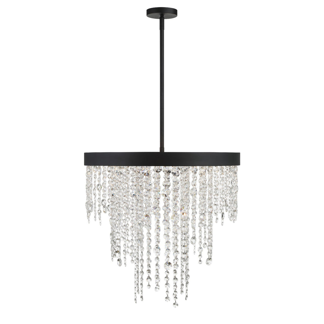 Winham 6 Light Black Forged Chandelier Crystorama