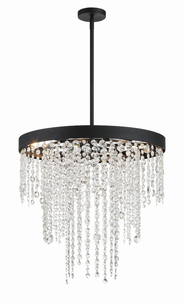 Winham 6 Light Black Forged Chandelier Crystorama