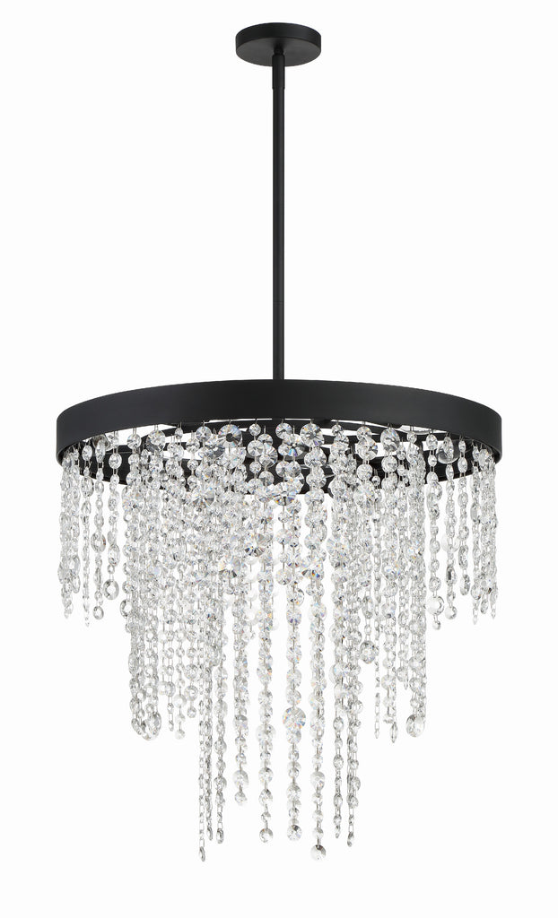 Winham 6 Light Black Forged Chandelier Crystorama