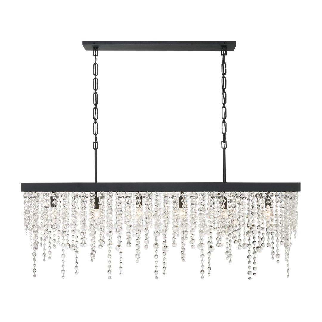 Winham 6 Light Black Forged Chandelier Crystorama