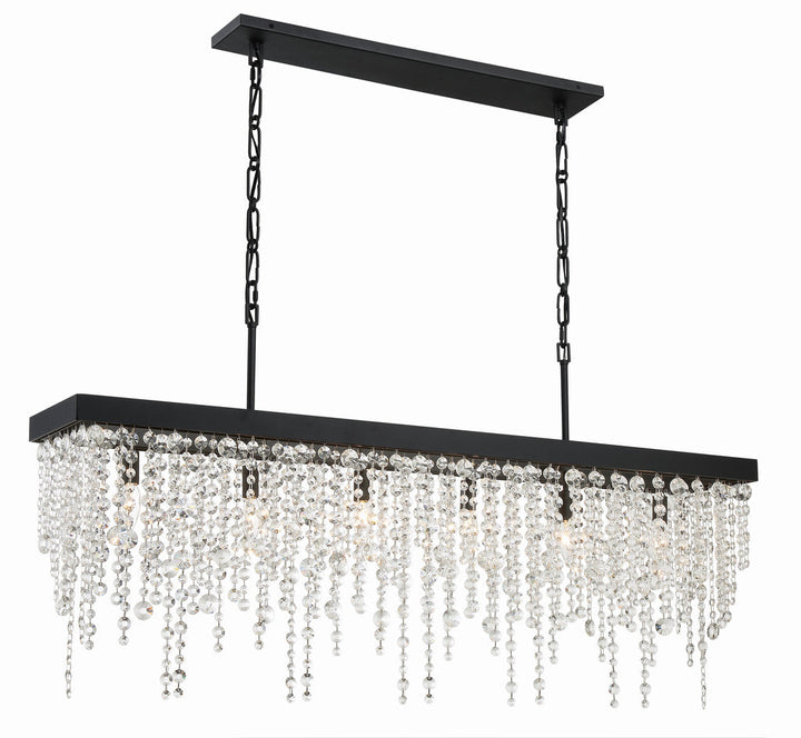 Winham 6 Light Black Forged Chandelier Crystorama