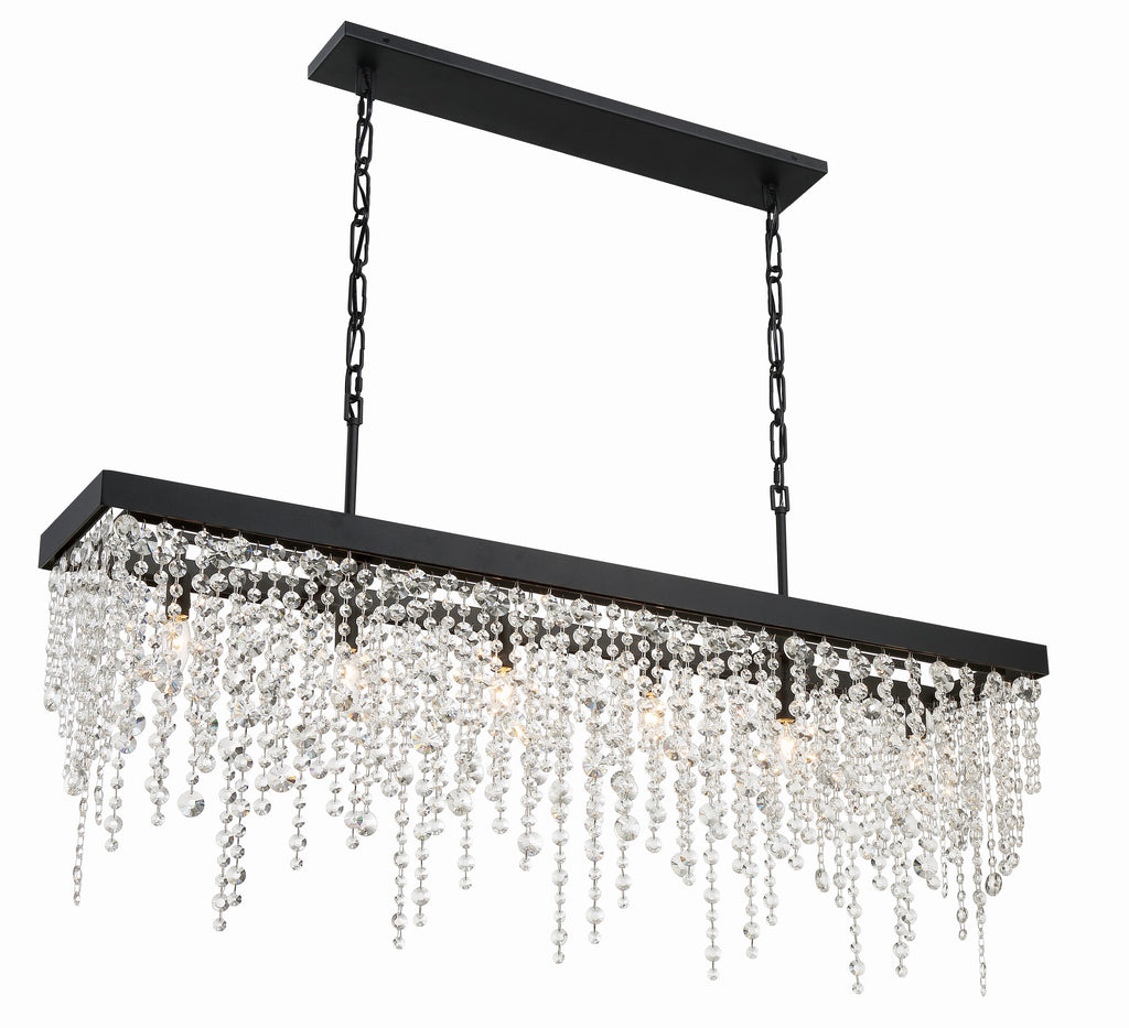 Winham 6 Light Black Forged Chandelier Crystorama