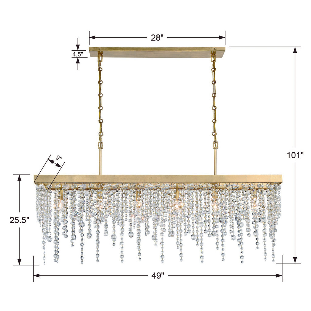 Winham 6 Light Antique Gold Chandelier Crystorama