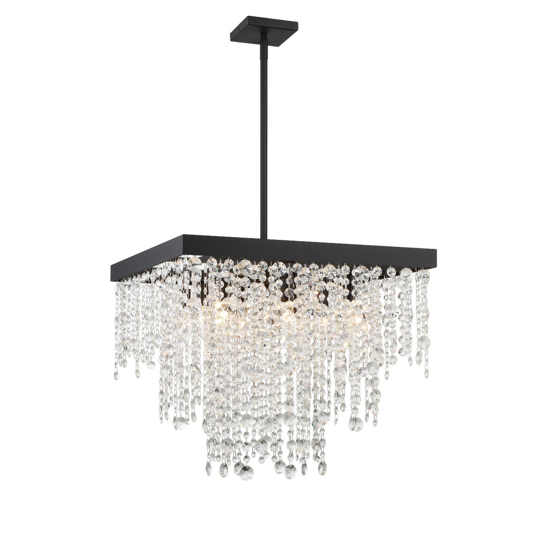 Winham 8 Light Black Forged Chandelier Crystorama