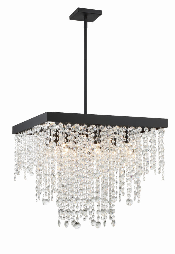 Winham 8 Light Black Forged Chandelier Crystorama