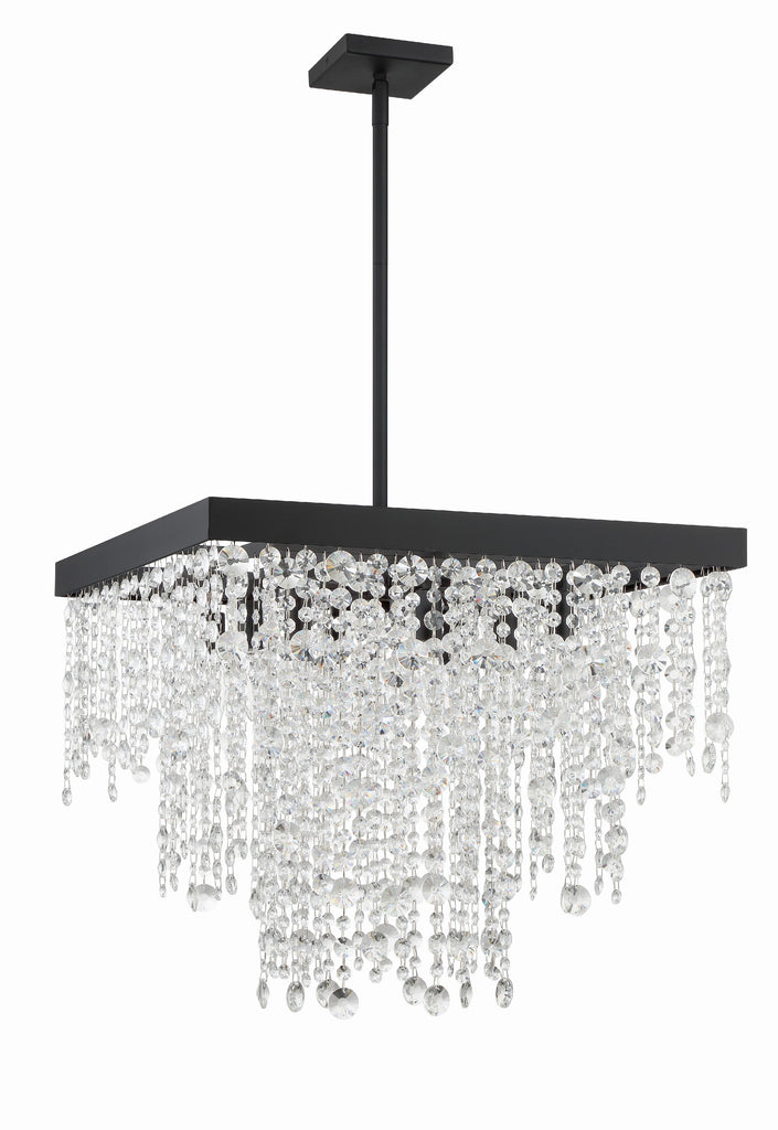 Winham 8 Light Black Forged Chandelier Crystorama