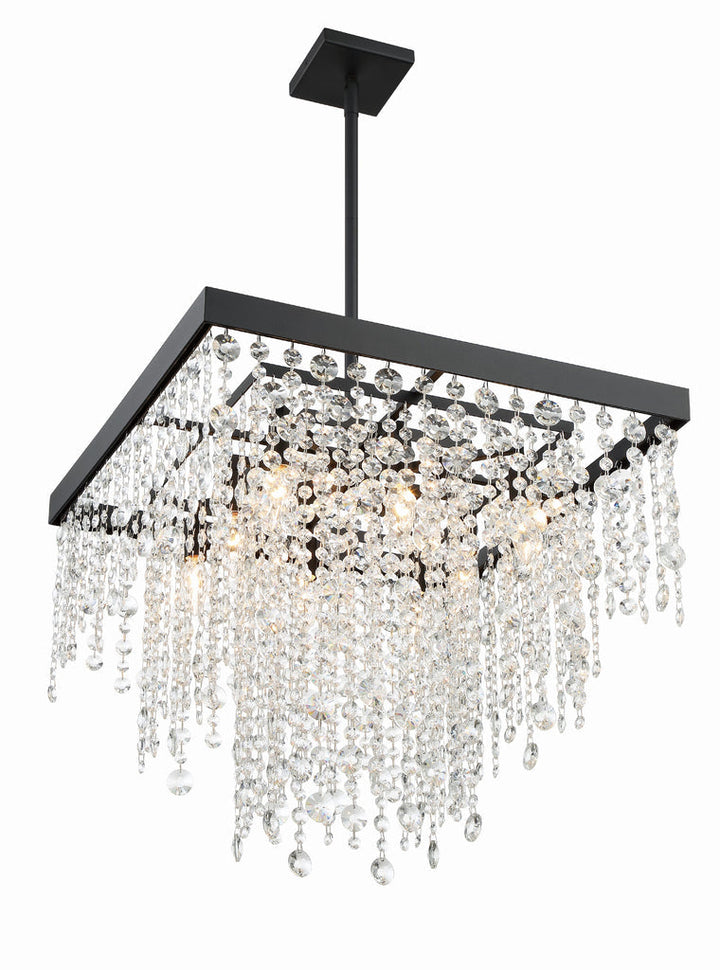 Winham 8 Light Black Forged Chandelier Crystorama