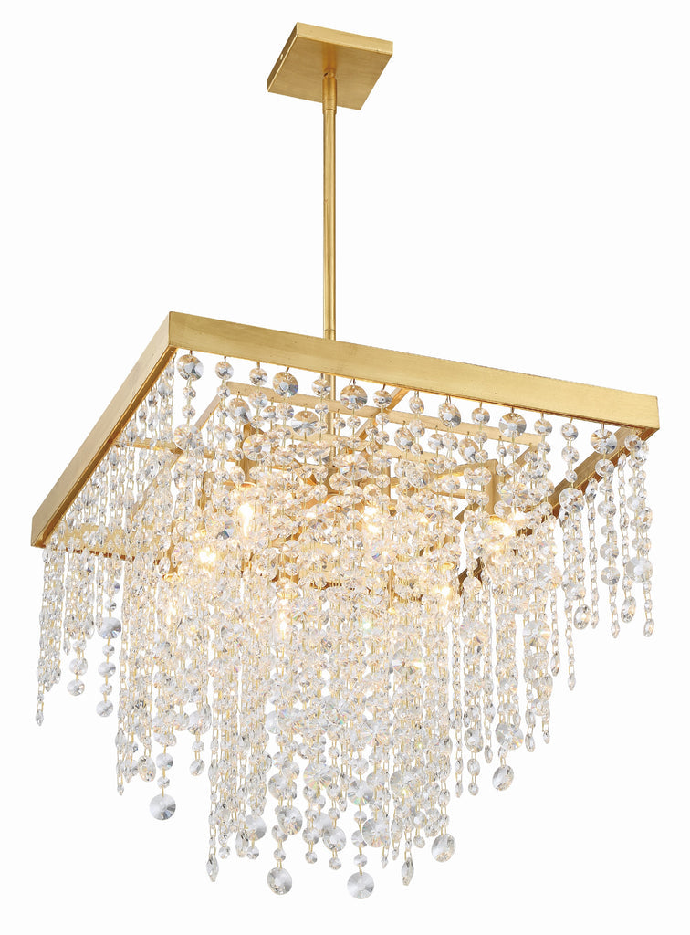 Winham 8 Light Antique Gold Chandelier Crystorama