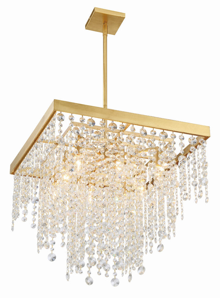 Winham 8 Light Antique Gold Chandelier Crystorama