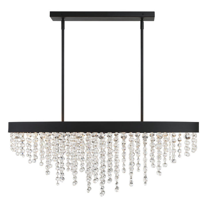 Winham 8 Light Black Forged Chandelier Crystorama