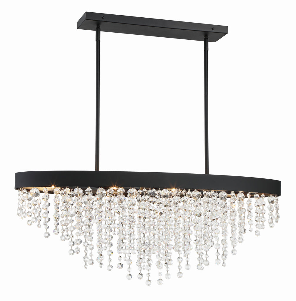 Winham 8 Light Black Forged Chandelier Crystorama