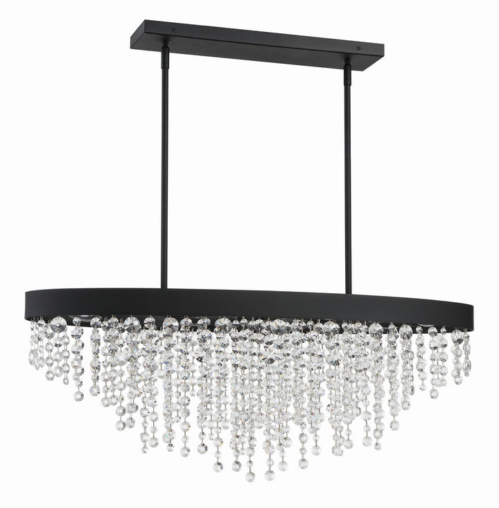 Winham 8 Light Black Forged Chandelier Crystorama