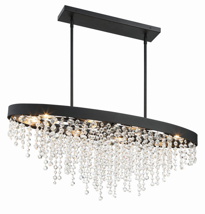 Winham 8 Light Black Forged Chandelier Crystorama