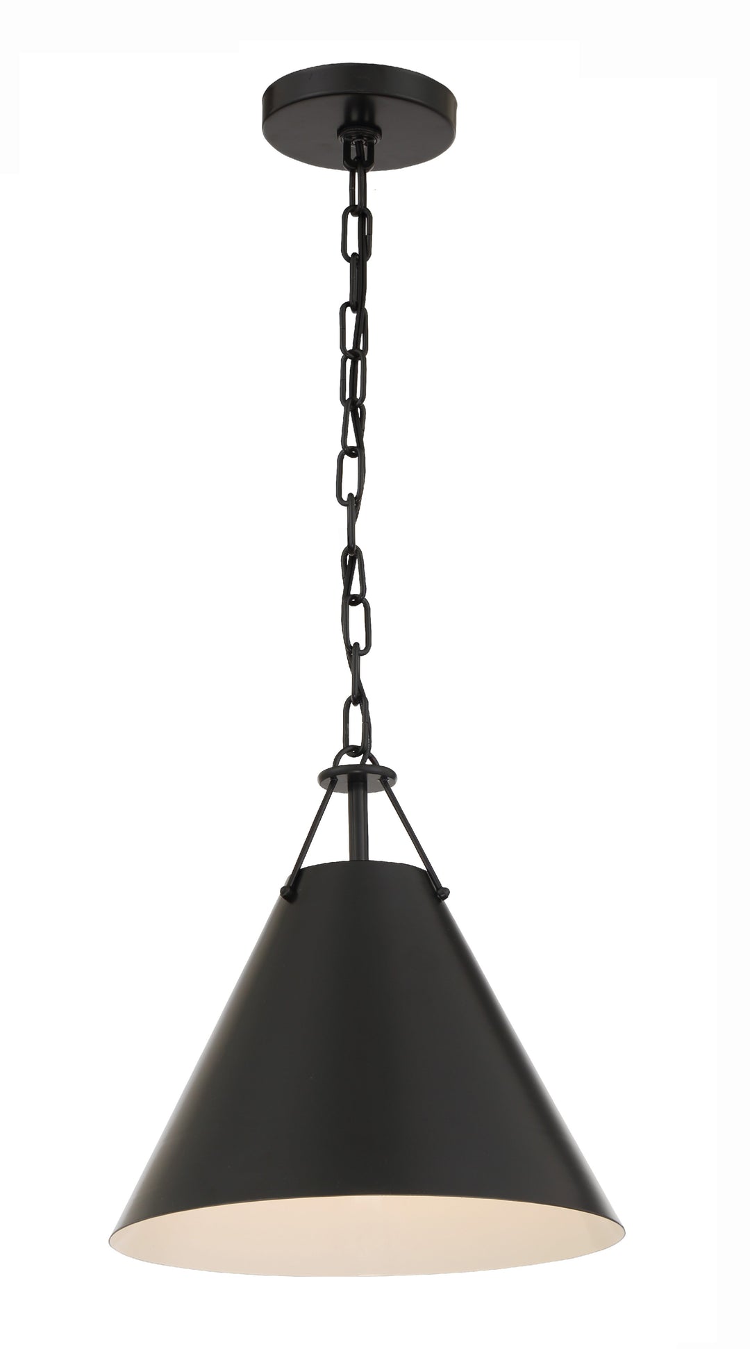 Xavier 1 Light Matte Black Mini Pendant Crystorama