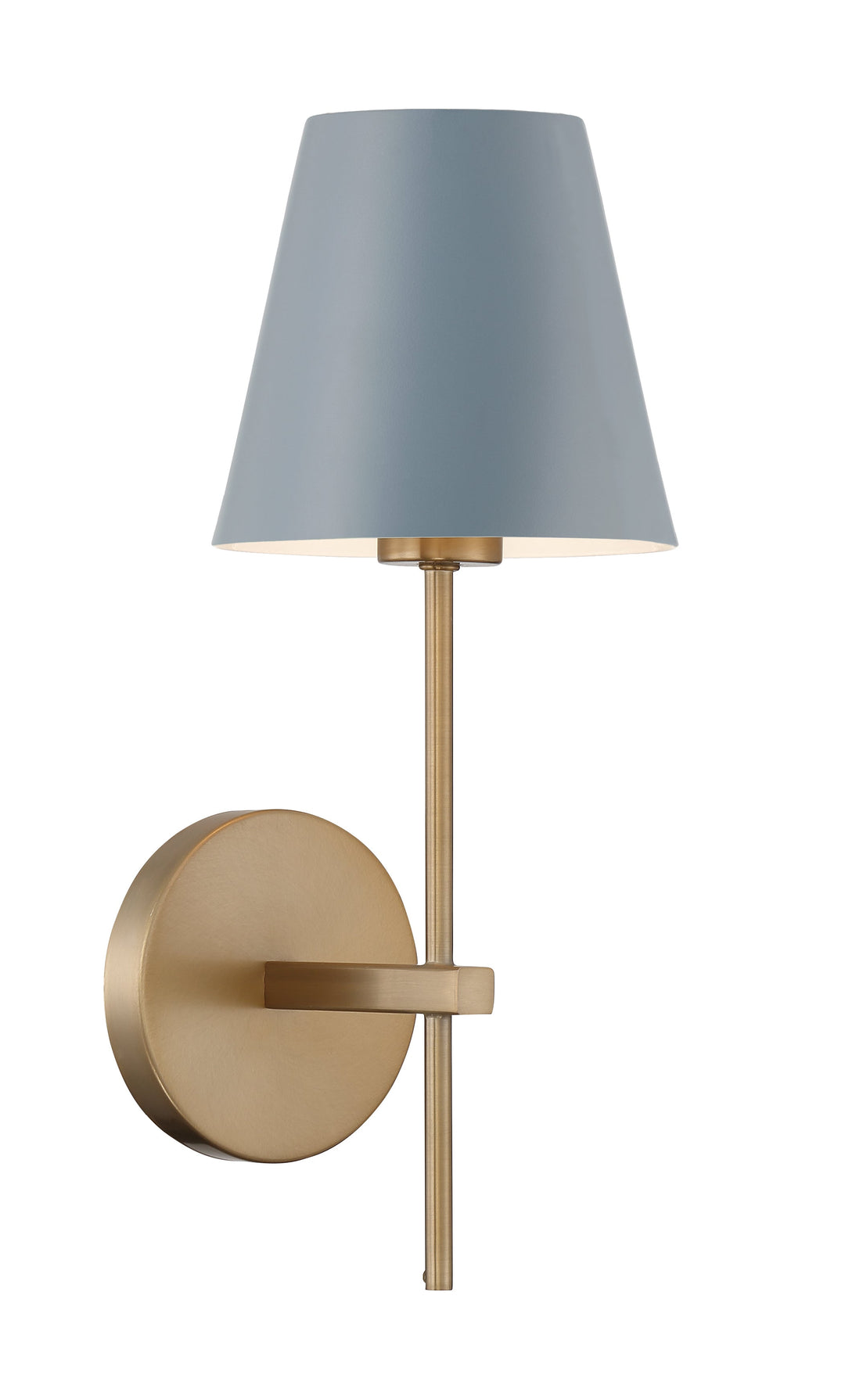 Xavier 1 Light Vibrant Gold + Blue Sconce Crystorama