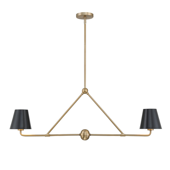 Xavier 2 Light Vibrant Gold Chandelier Crystorama