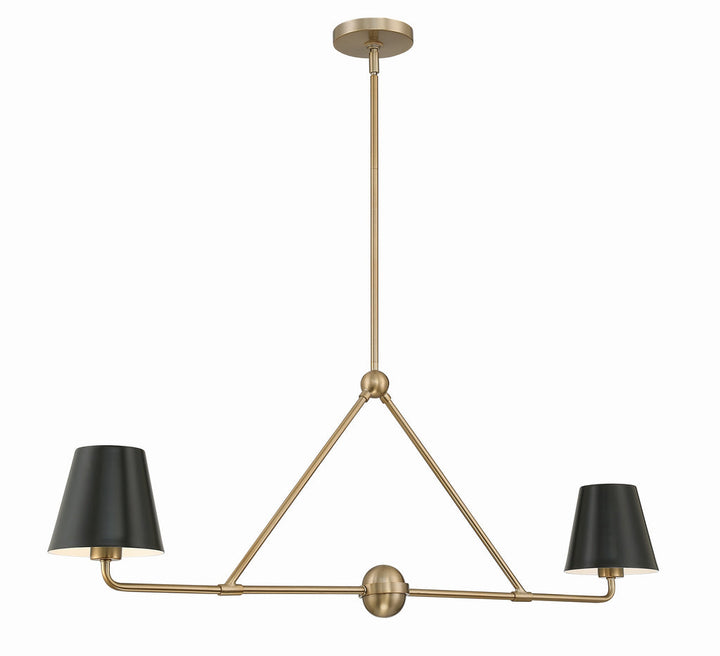 Xavier 2 Light Vibrant Gold Chandelier Crystorama