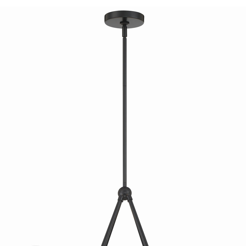 Xavier 4 Light Matte Black Chandelier Crystorama