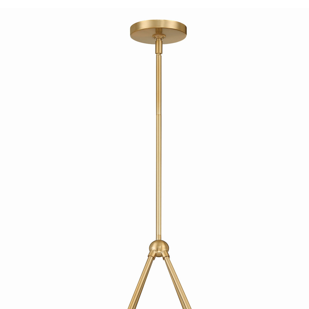 Xavier 4 Light Vibrant Gold Chandelier Crystorama