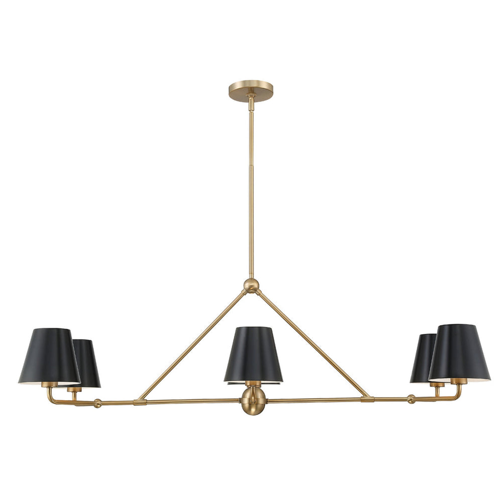 Xavier 6 Light Vibrant Gold Chandelier Crystorama