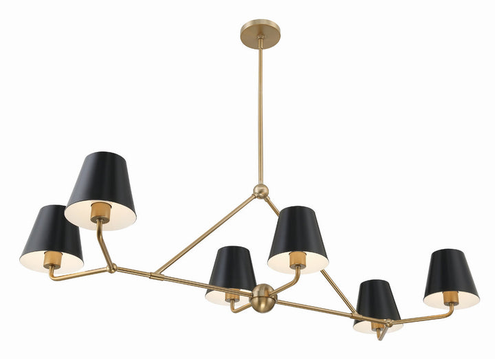 Xavier 6 Light Vibrant Gold Chandelier Crystorama