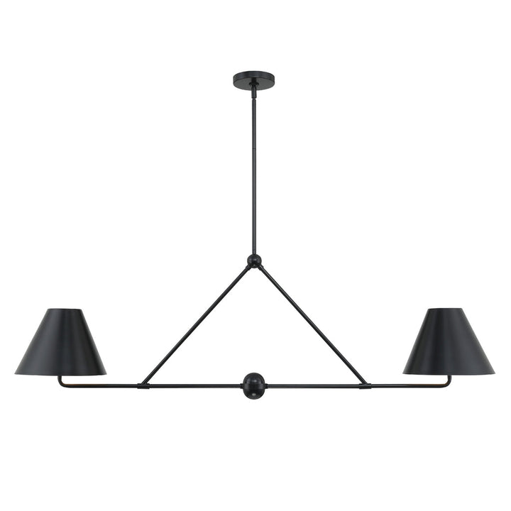 Xavier 4 Light Matte Black Chandelier Crystorama