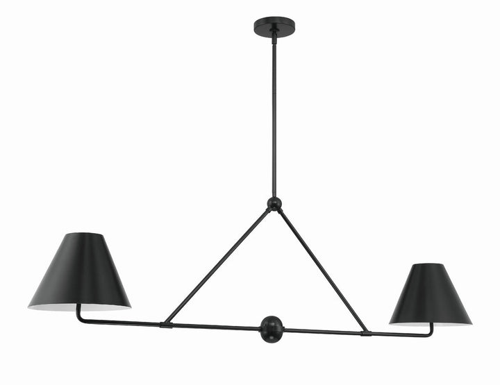 Xavier 4 Light Matte Black Chandelier Crystorama